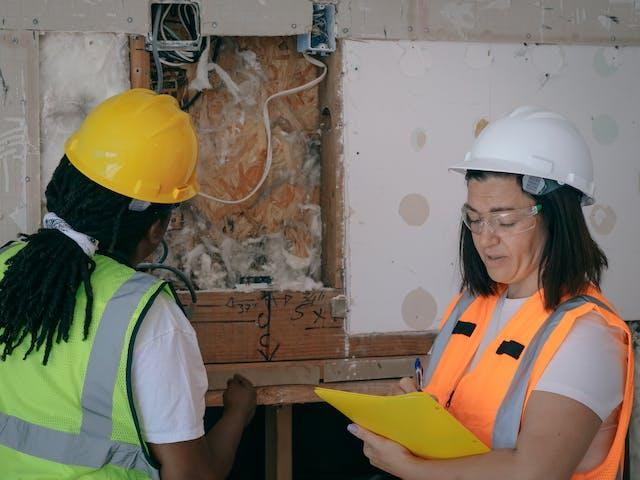 person with clipboard conducting inspection